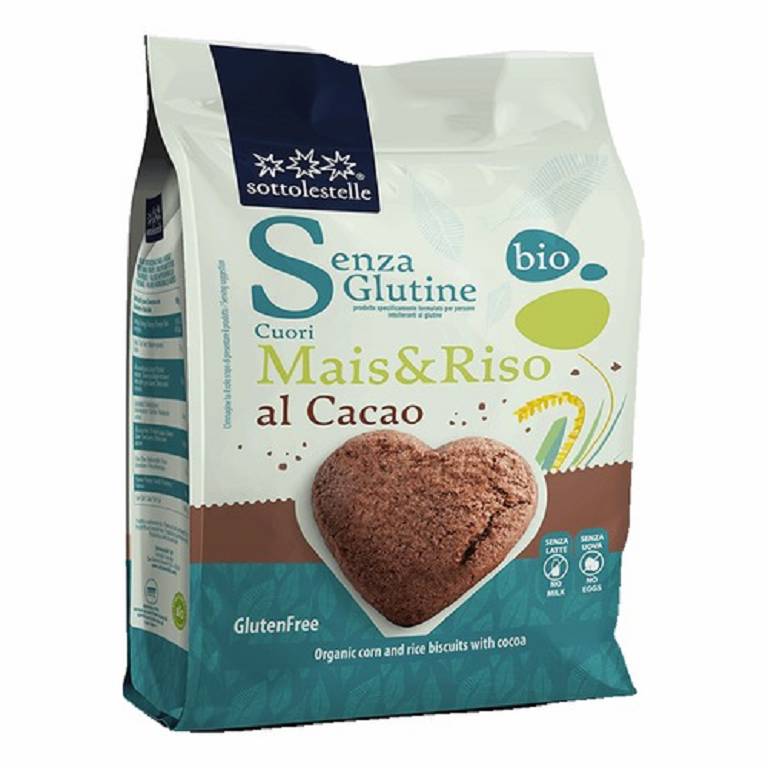 CUORI DI MAIS E RISO CACAO250G